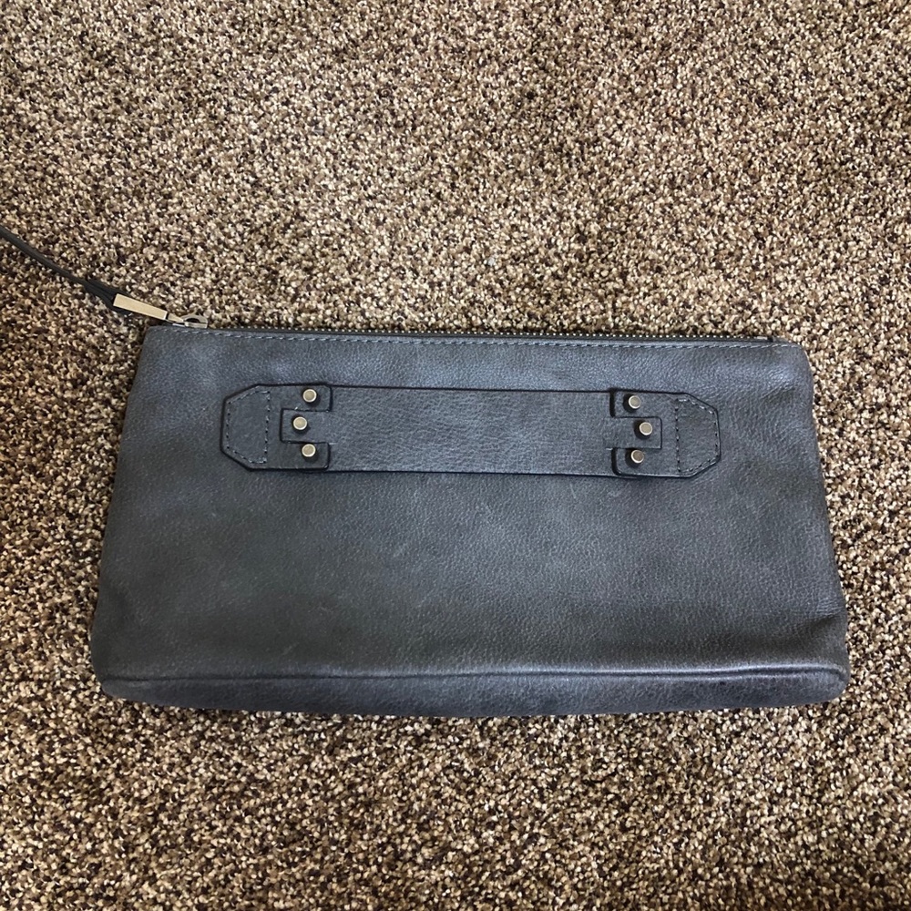 USED ONCE She+Lo leather clutch
